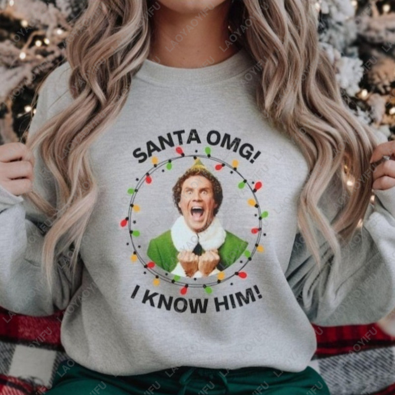 Santa'S Elves Holiday Lighting & Decor Llc - 휴일 크리스마스 조명 서클 풀오버 SANTA