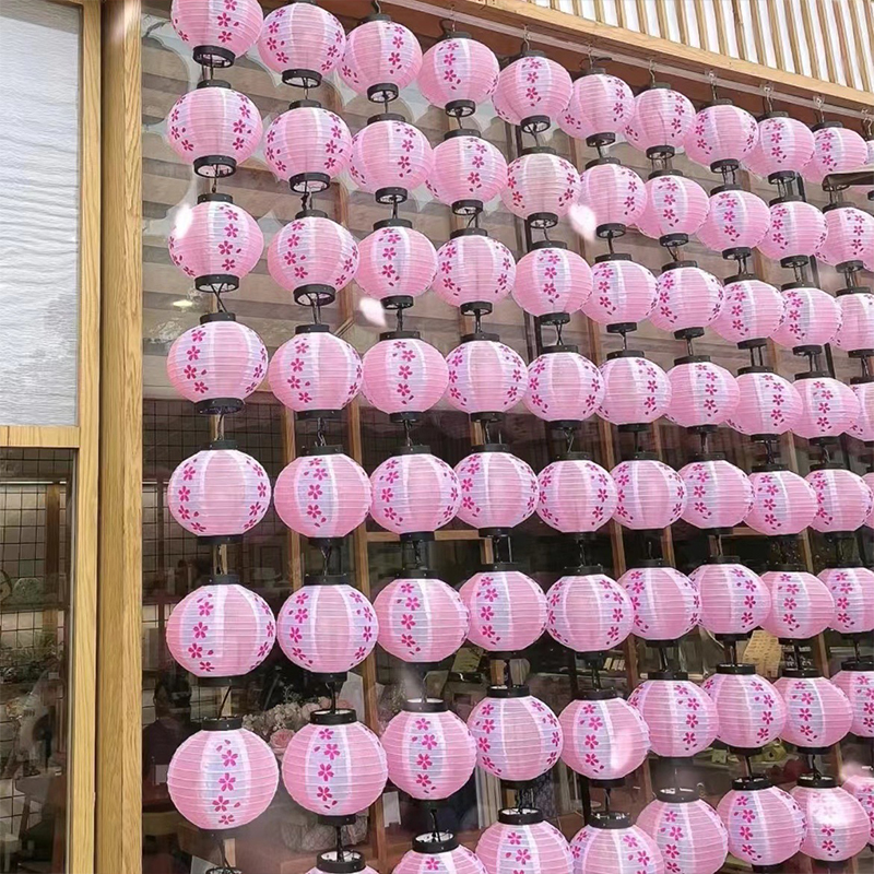Outdoor Lighting Wedding Decor - 방수 벚꽃 등불 핑크 일본 스타일