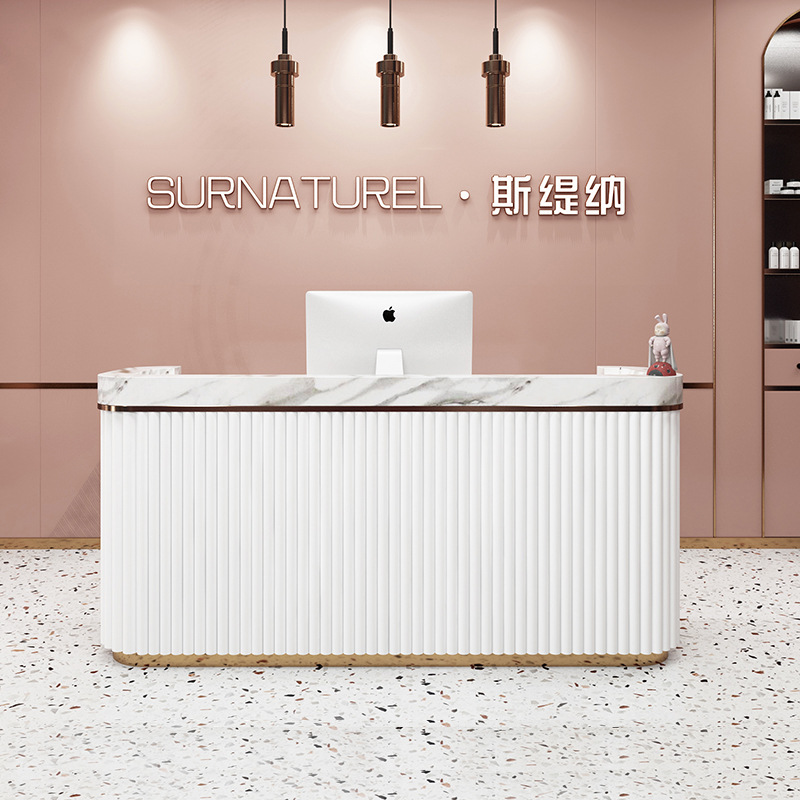 Furniture Lighting & Decor Magazine - 라이트 럭셔리 모던 계산대 대리석 느낌