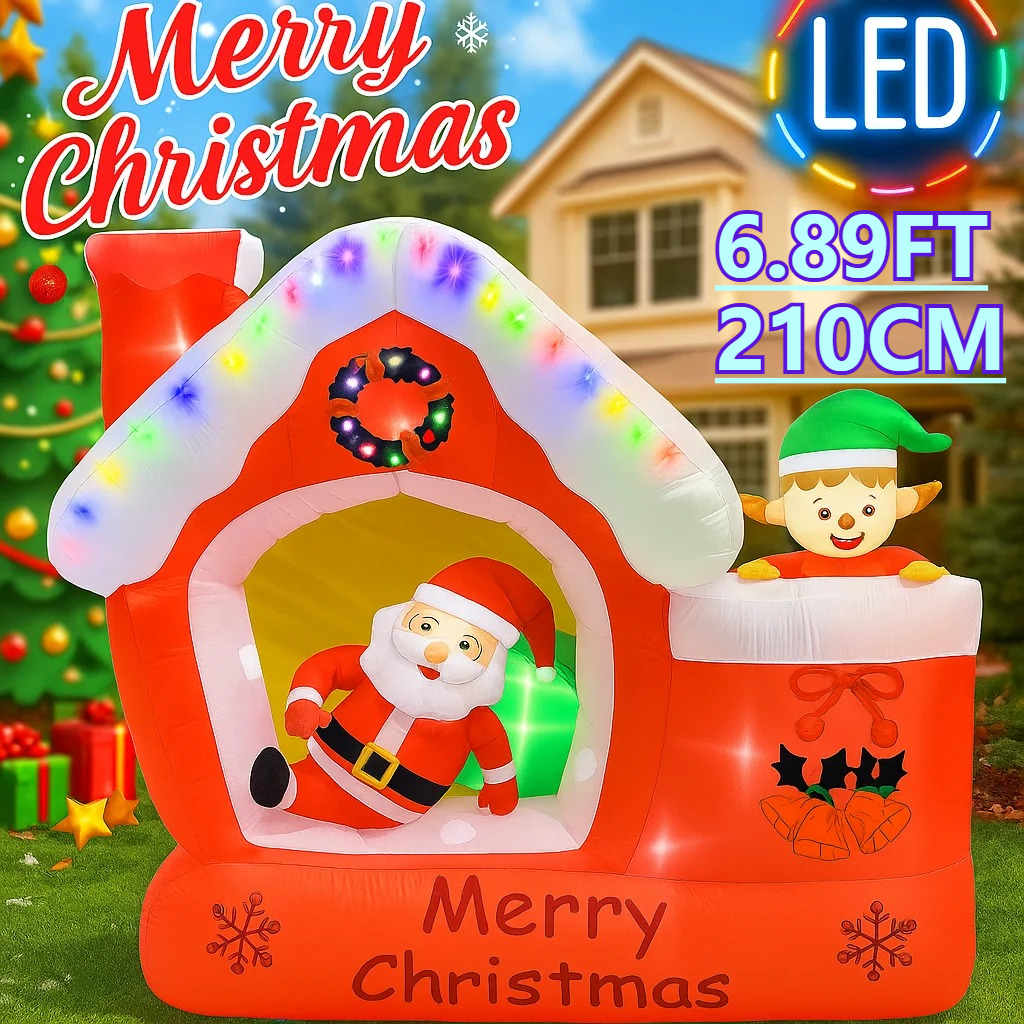 Santa'S Elves Holiday Lighting & Decor Llc - 7피트 대형 LED 조명 크리스마스 풍선