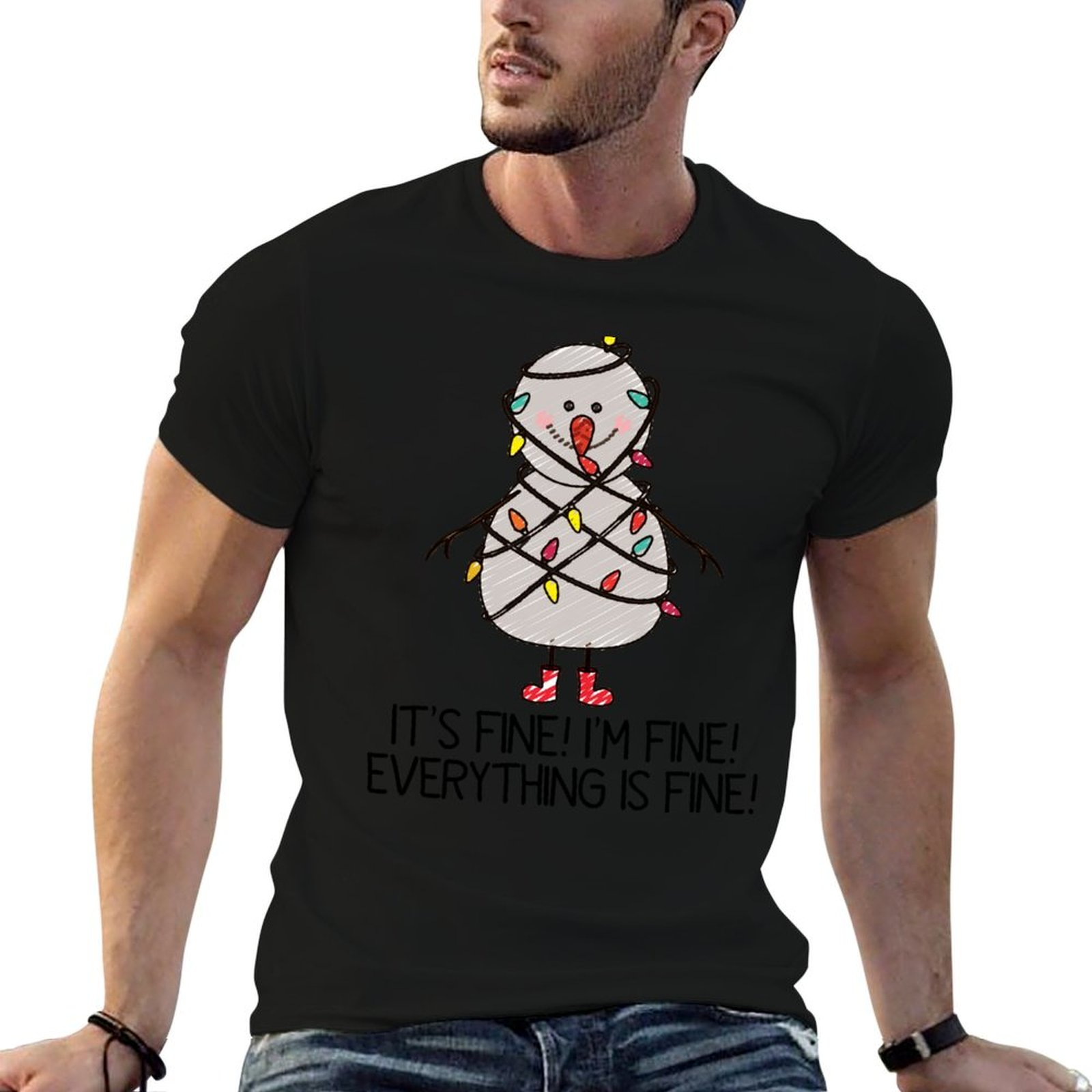 Santa'S Elves Holiday Lighting & Decor Llc - 어글리 홀리데이 스웨터 - I'm Fine