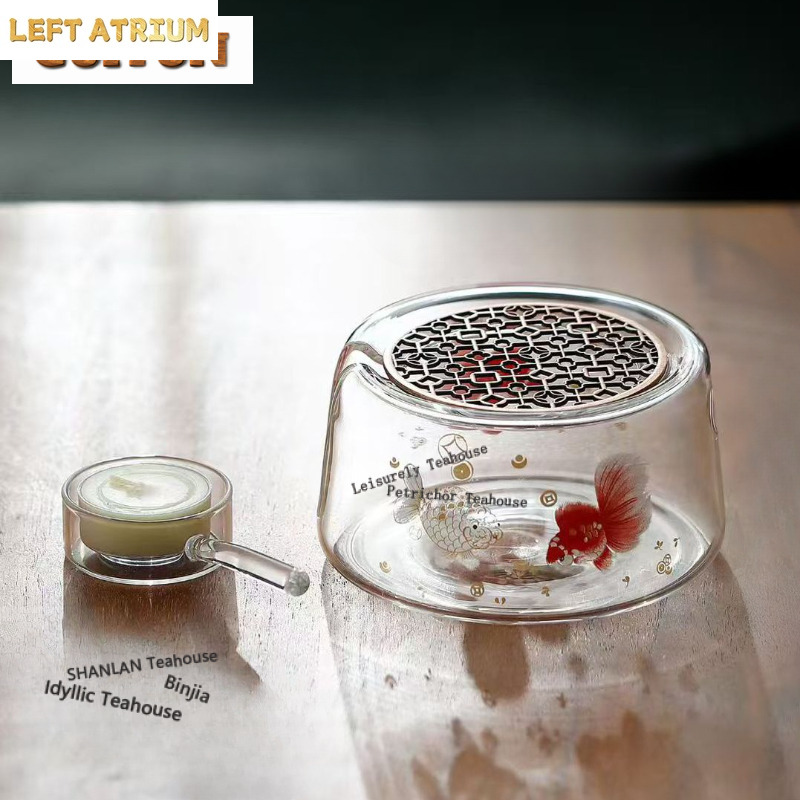 Candle Holder Set - 두꺼운 내열 유리 차 보온기 홀더