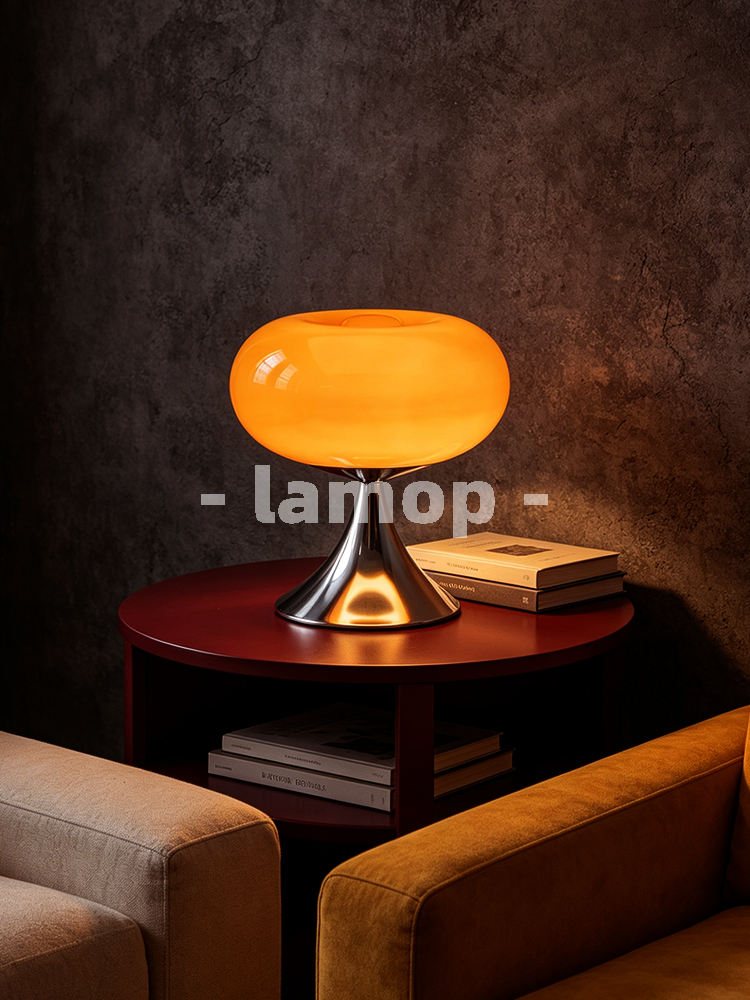 Lighting Decoration In Bedroom - 무라노 글라스 글로스 오렌지 도넛 링