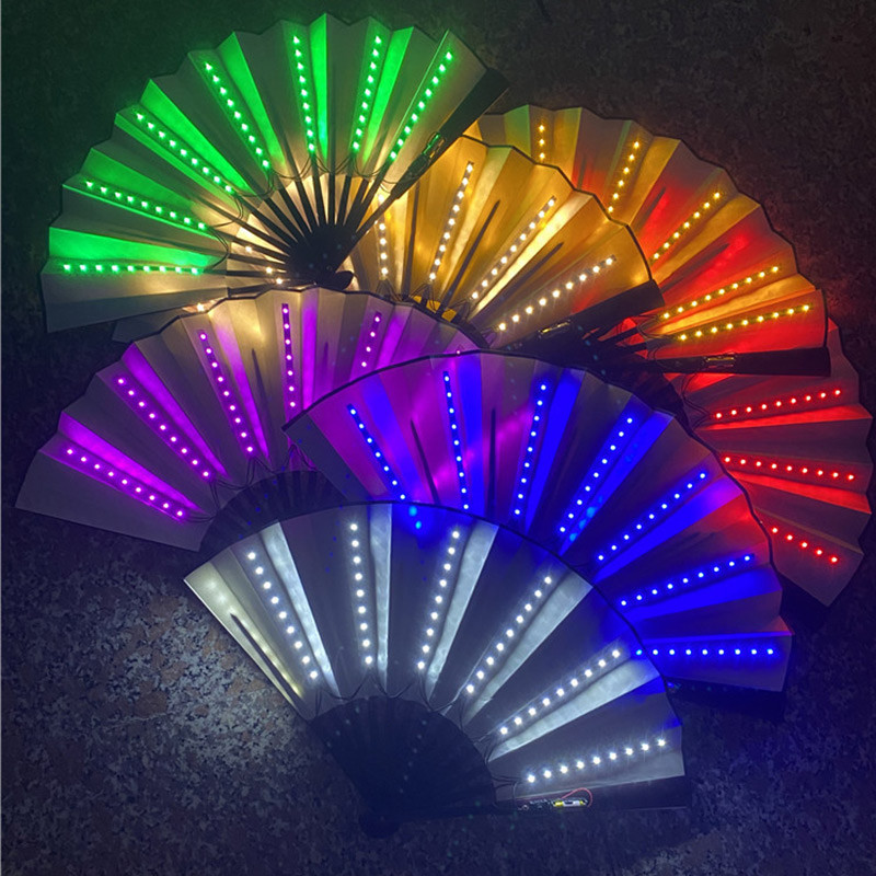 Lighting Decor For Diwali - Led 빛으로 접는 손 팬 휴대용
