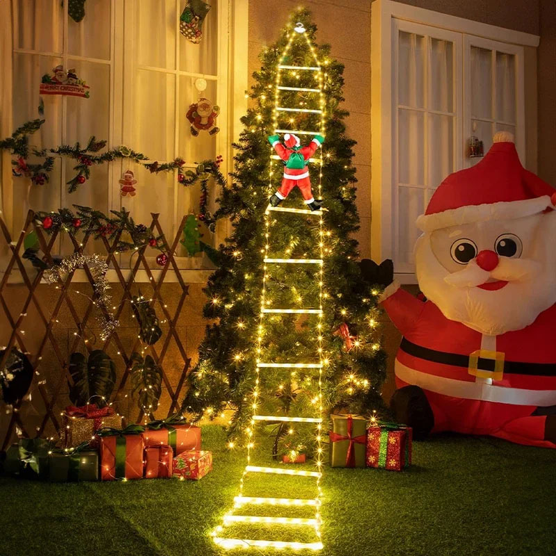 Lighting Tree Decor - LED 크리스마스 조명 산타클로스 장식 사다리형