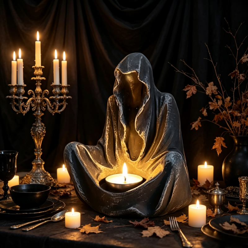 Candle Holder Set - 3D 잔인사신 실리콘 캔들 몰드, 쉽게