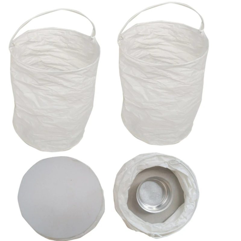 Outdoor Lighting Wedding Decor - 4pcs DIY 화이트 스트레이트 종이 랜턴