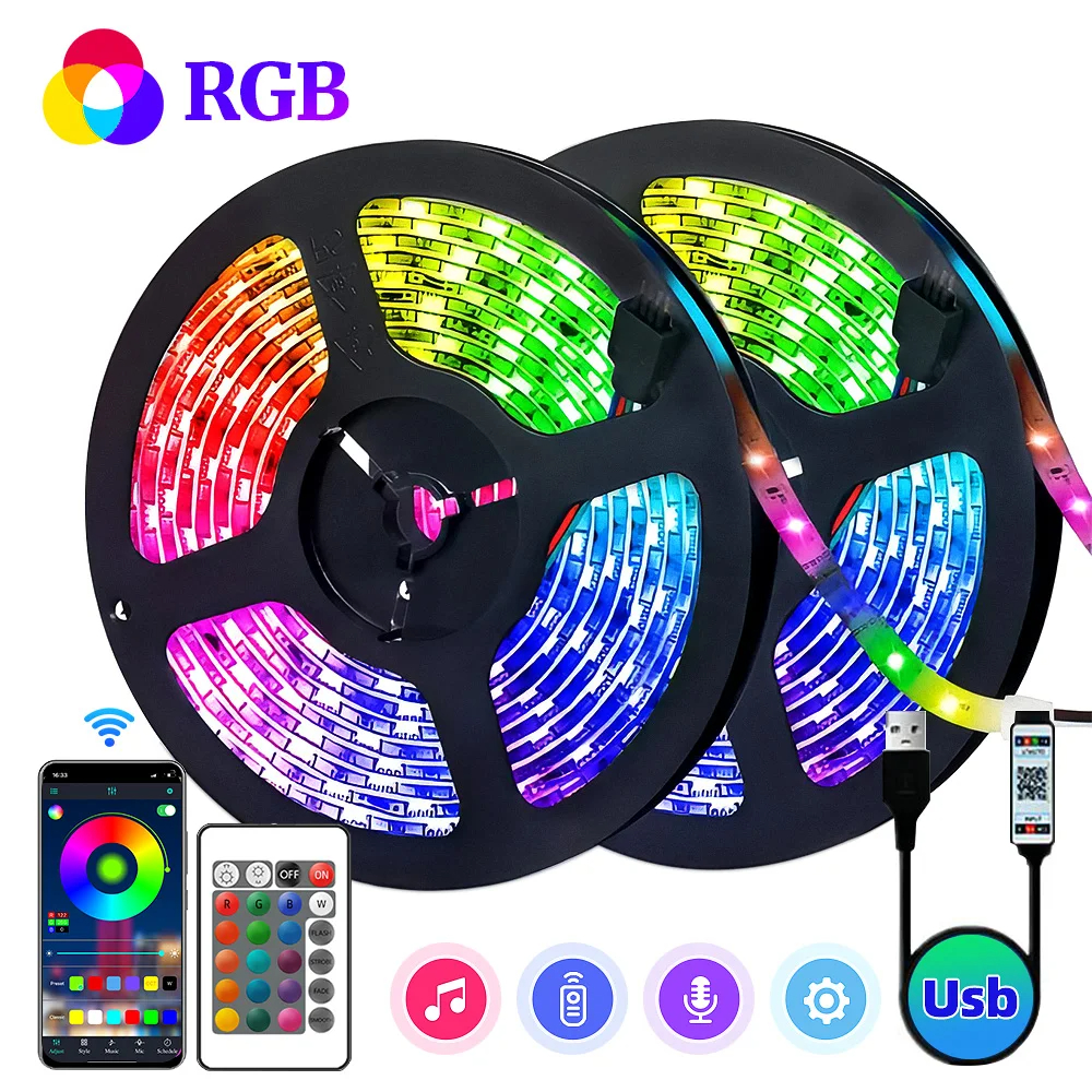 Lighting Decor For Diwali - RGB 5050 블루투스 LED 스트립 조명