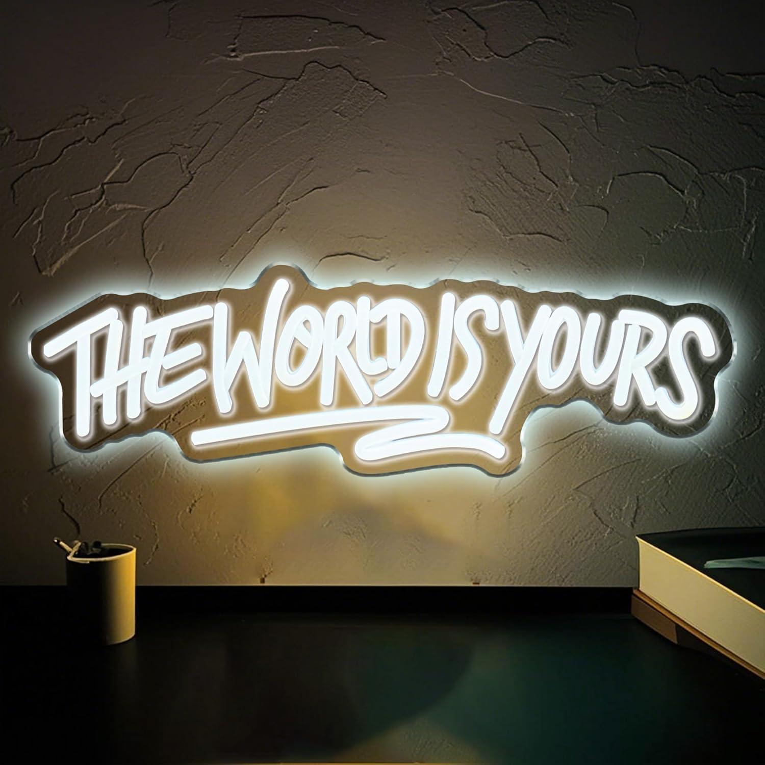 Lighting World Decor - 세상은 당신의 것 네온사인 USB 전원