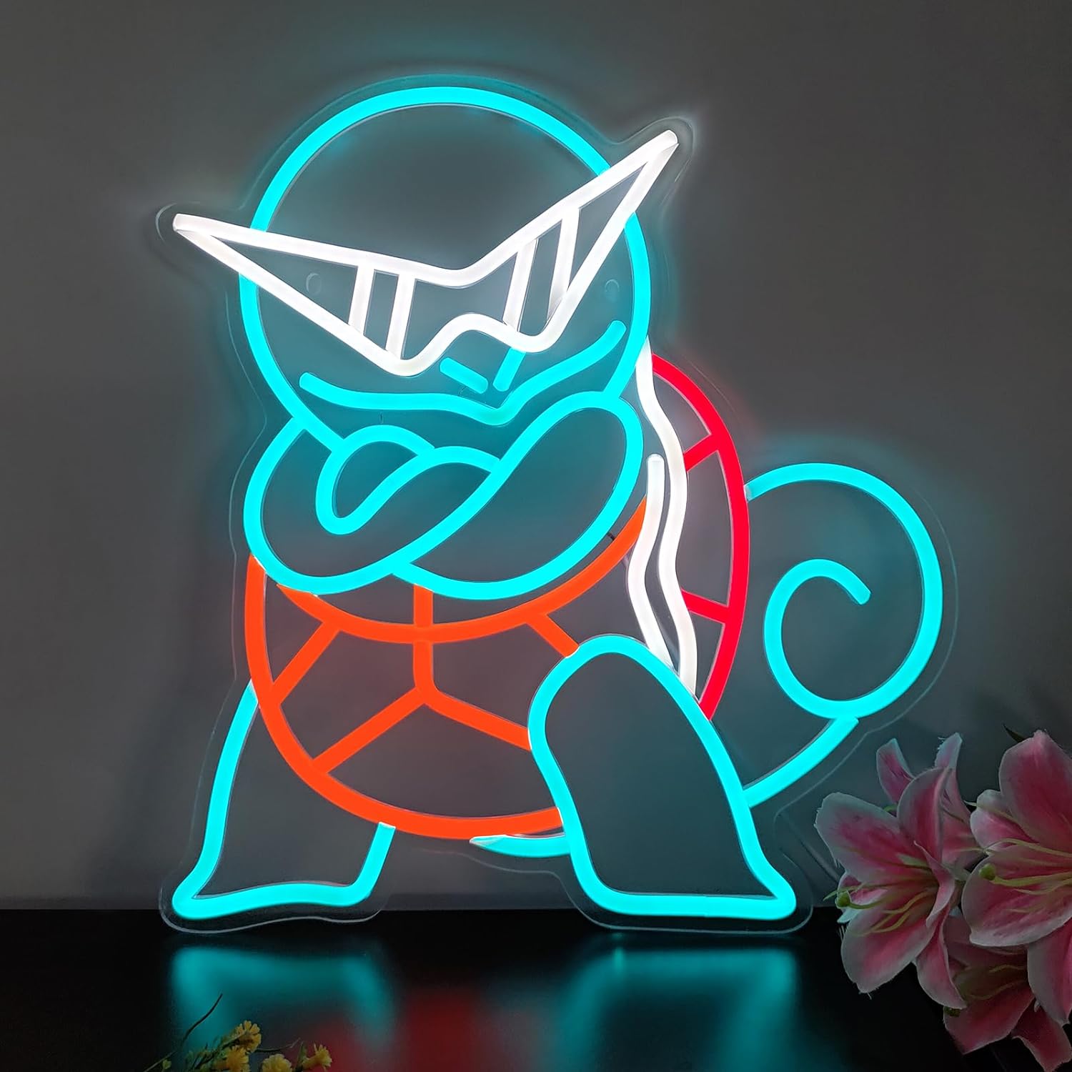 Lighting Decor For Diwali - 포켓몬 꼬부기 네온사인 LED 벽걸이 네온