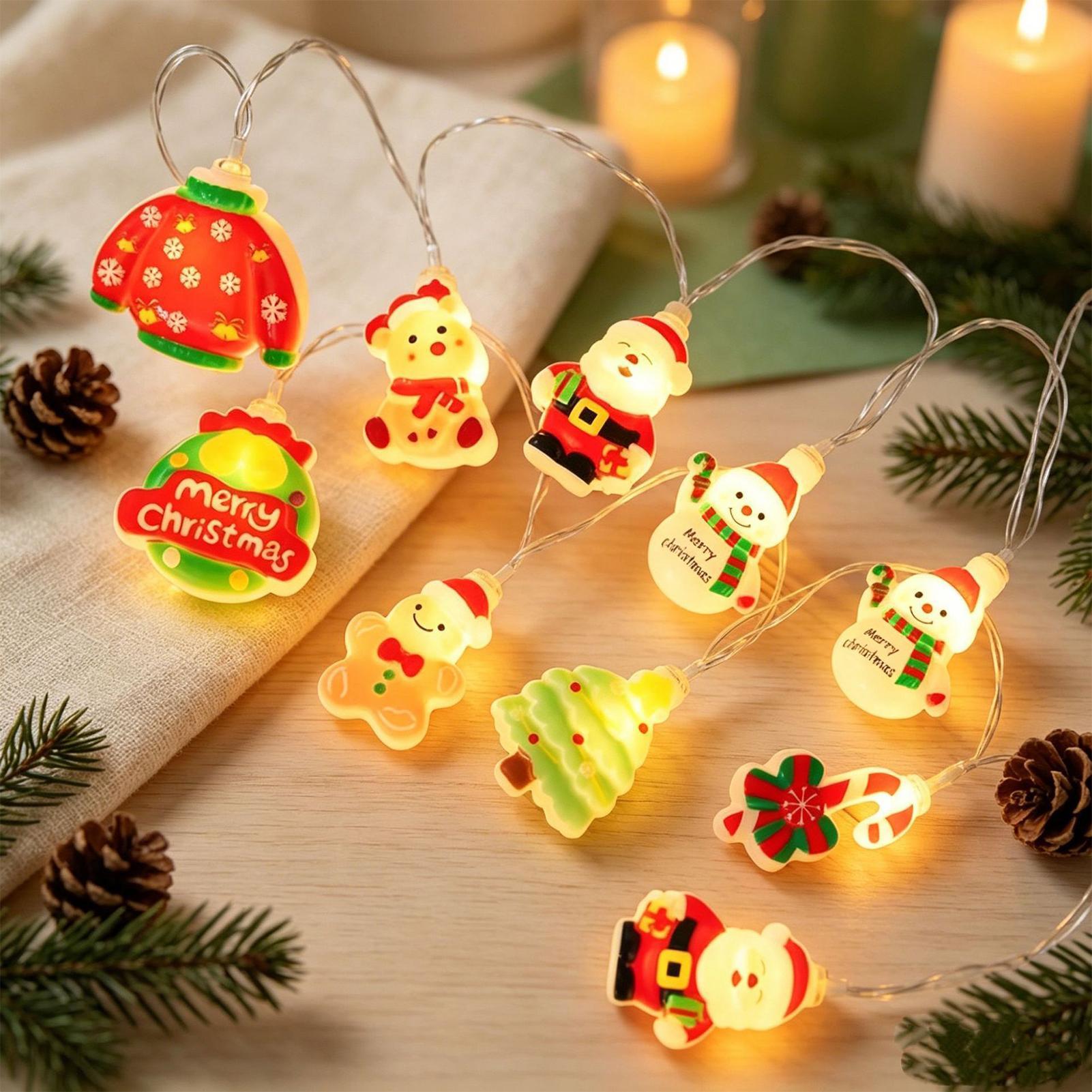 Lighting Tree Decor - 산타클로스 스트링 라이트 LED 산타 눈사람