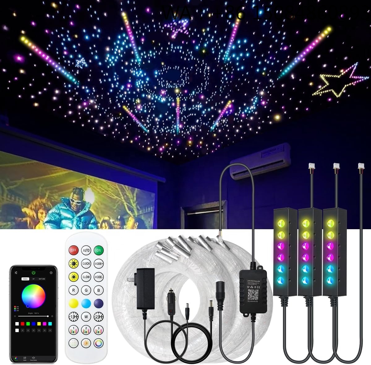 Lighting Interior Decor - RGB 광섬유 스타 천장 조명 광원,