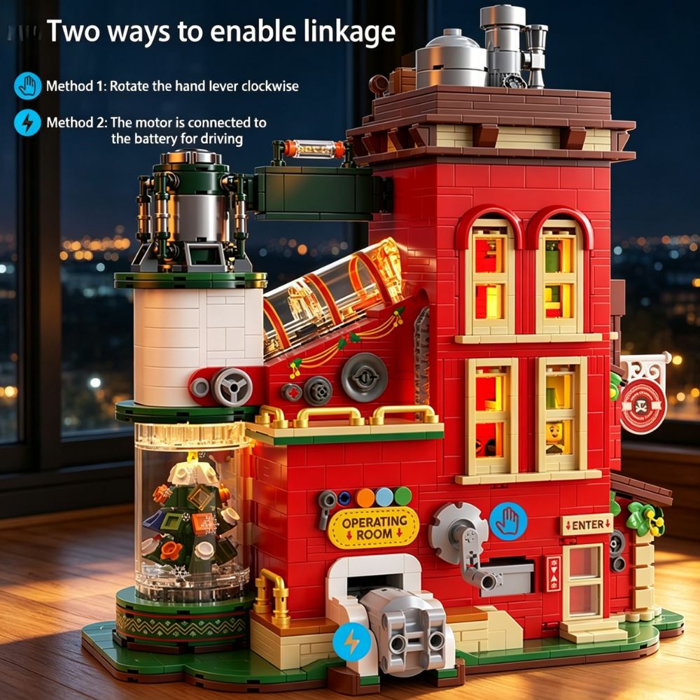 Santa'S Elves Holiday Lighting & Decor Llc - 카보월드 2775PCS 크리스마스 선물 공장 빌딩