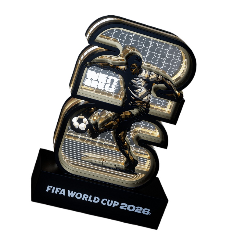 Lighting World Decor - FIFA 월드컵 나무&아크릴 LED 무드등, 바로
