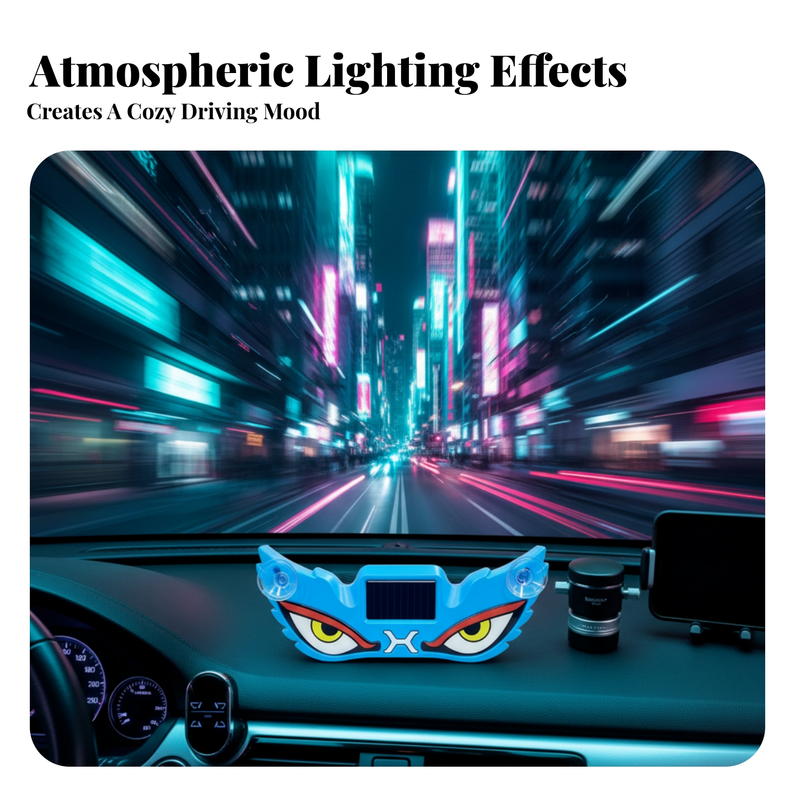 악마의 눈 모양 흡착식 자동차 조명, 태양광 자동차 용 - Lighting Interior Decor 리뷰 및 가격