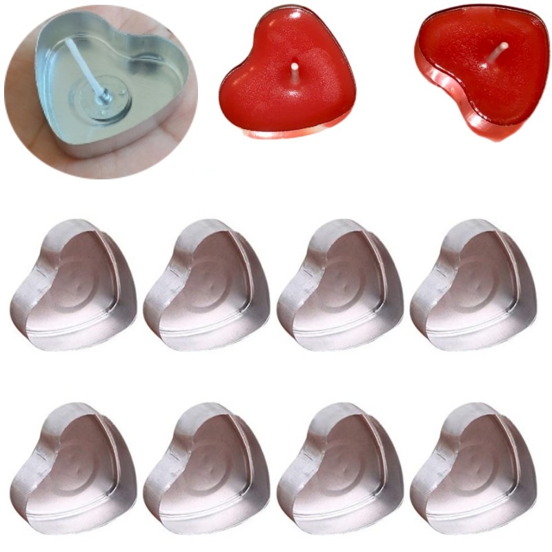 100 세트 하트 모양의 빈 알루미늄 Tealight  - Candle Holder Set 리뷰 및 가격