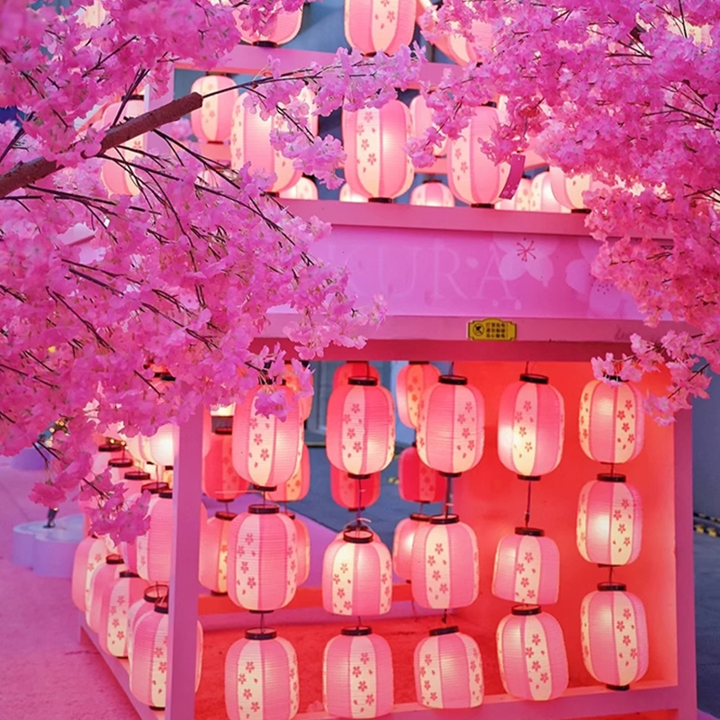 방수 벚꽃 등불 핑크 일본 스타일 야외 장식 축제 파티 - Outdoor Lighting Wedding Decor 리뷰 및 가격