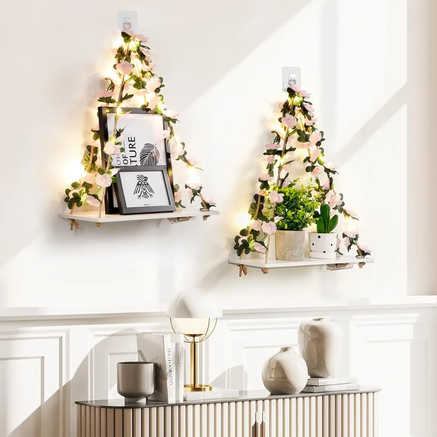 벽걸이 프레임(무타공), 벽선반, 걸이, 나뭇잎과 꽃  - Lighting Decor Living Room 리뷰 및 가격