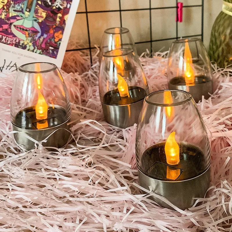 태양광 무연 촛불 야외 방수 LED 야간 조명 정원 결 - Outdoor Lighting Wedding Decor 리뷰 및 가격