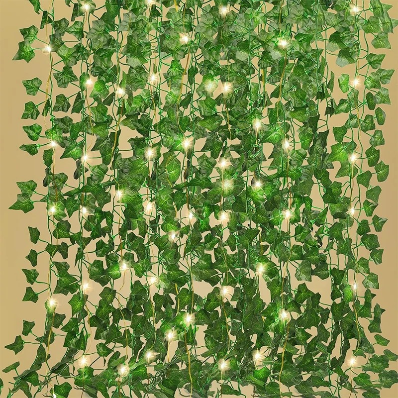 녹색 아이비 LED 조명 스트링 잎 인공 화환 걸이식  - Lighting Decor For Diwali 리뷰 및 가격
