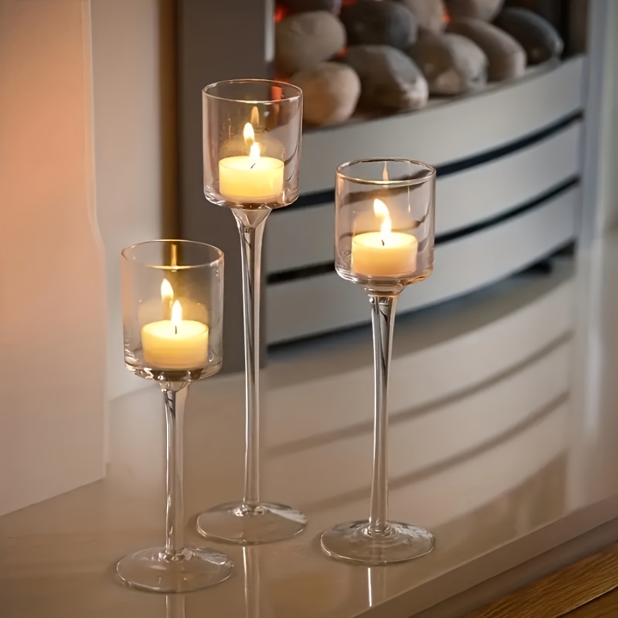 3개 세트 투명 유리 캔들 홀더 세트 우아한 선물 상자 - Candle Holder Set 리뷰 및 가격