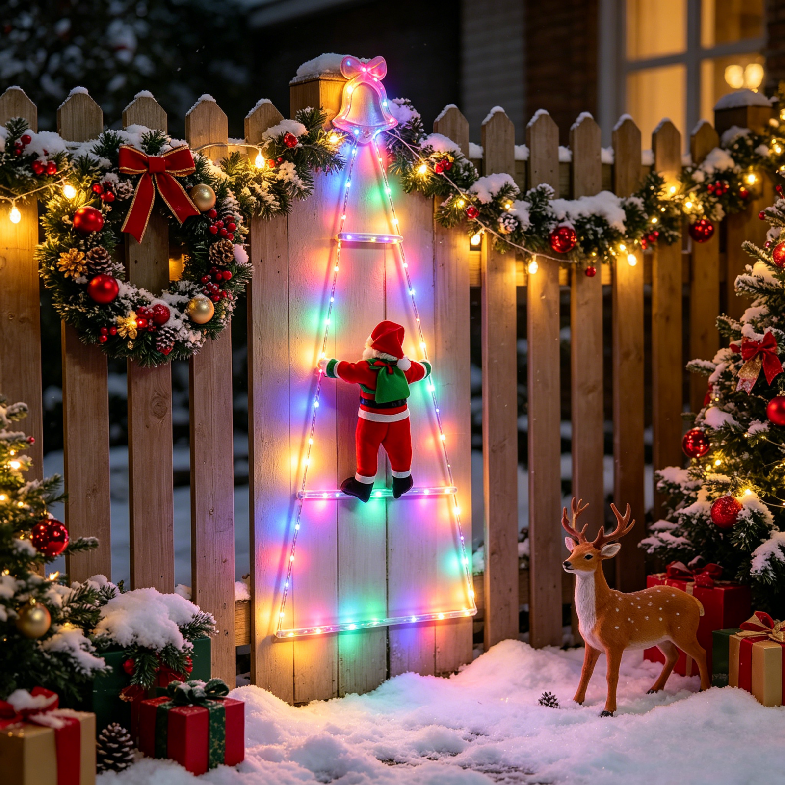 크리스마스 사다리 조명 등반하는 산타 요정 LED 스트 - Santa'S Elves Holiday Lighting & Decor Llc 리뷰 및 가격