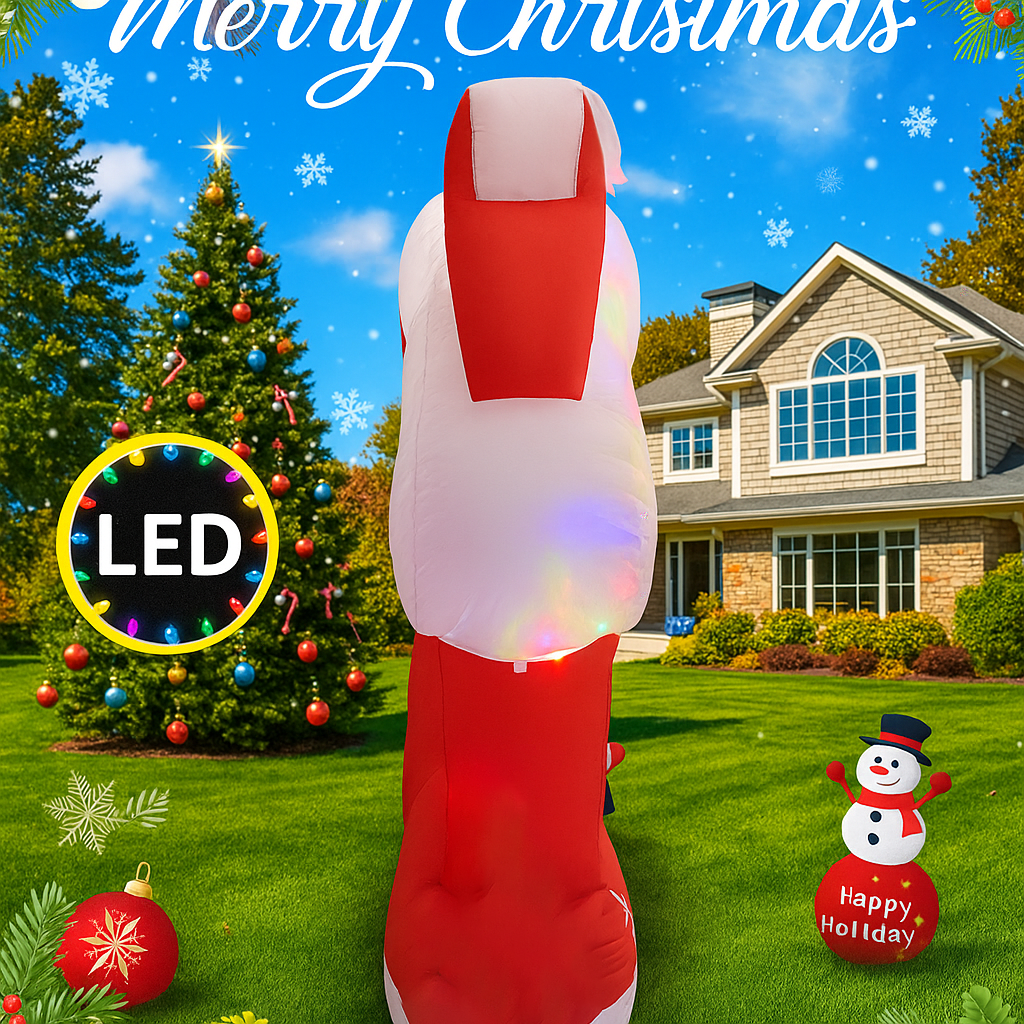 7피트 대형 LED 조명 크리스마스 풍선 산타 하우스  - Santa'S Elves Holiday Lighting & Decor Llc 리뷰 및 가격