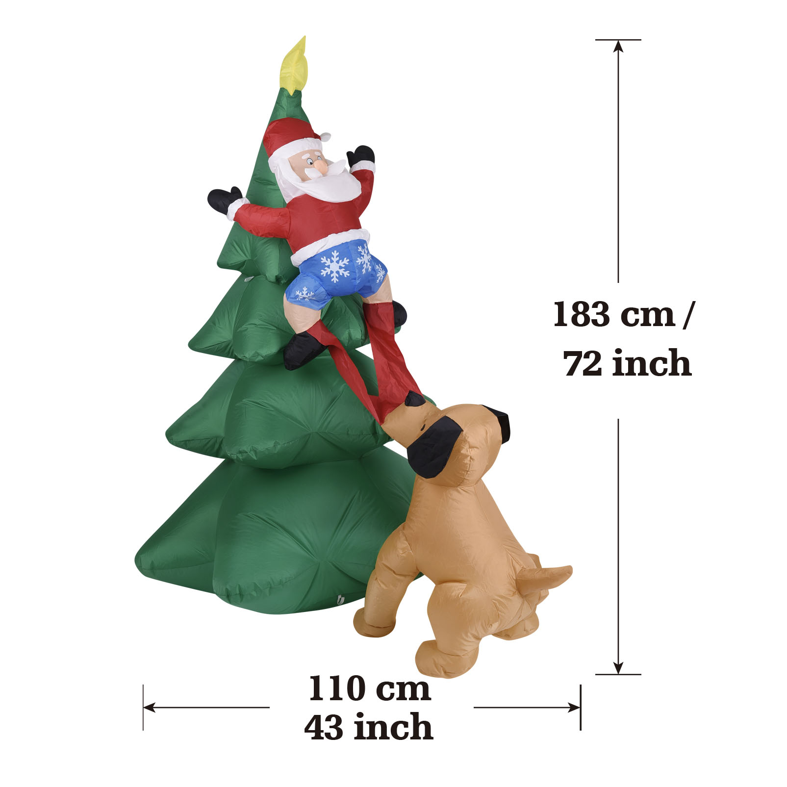 크리스마스 산타클로스가 나무를 오르는 불빛이 있는 야외 - Lighting Tree Decor 리뷰 및 가격