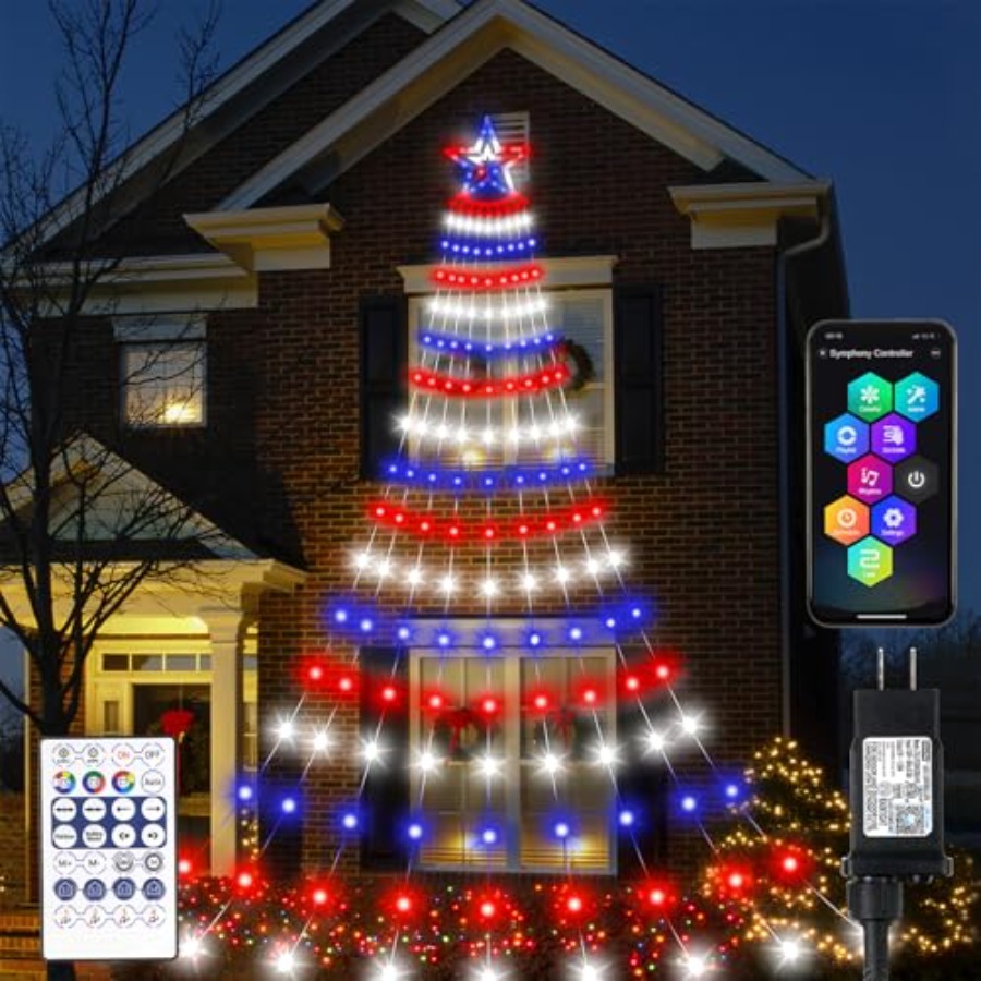 스마트 7월 4일 장식 조명, 18피트 LED 대형 D - Lighting Tree Decor 리뷰 및 가격