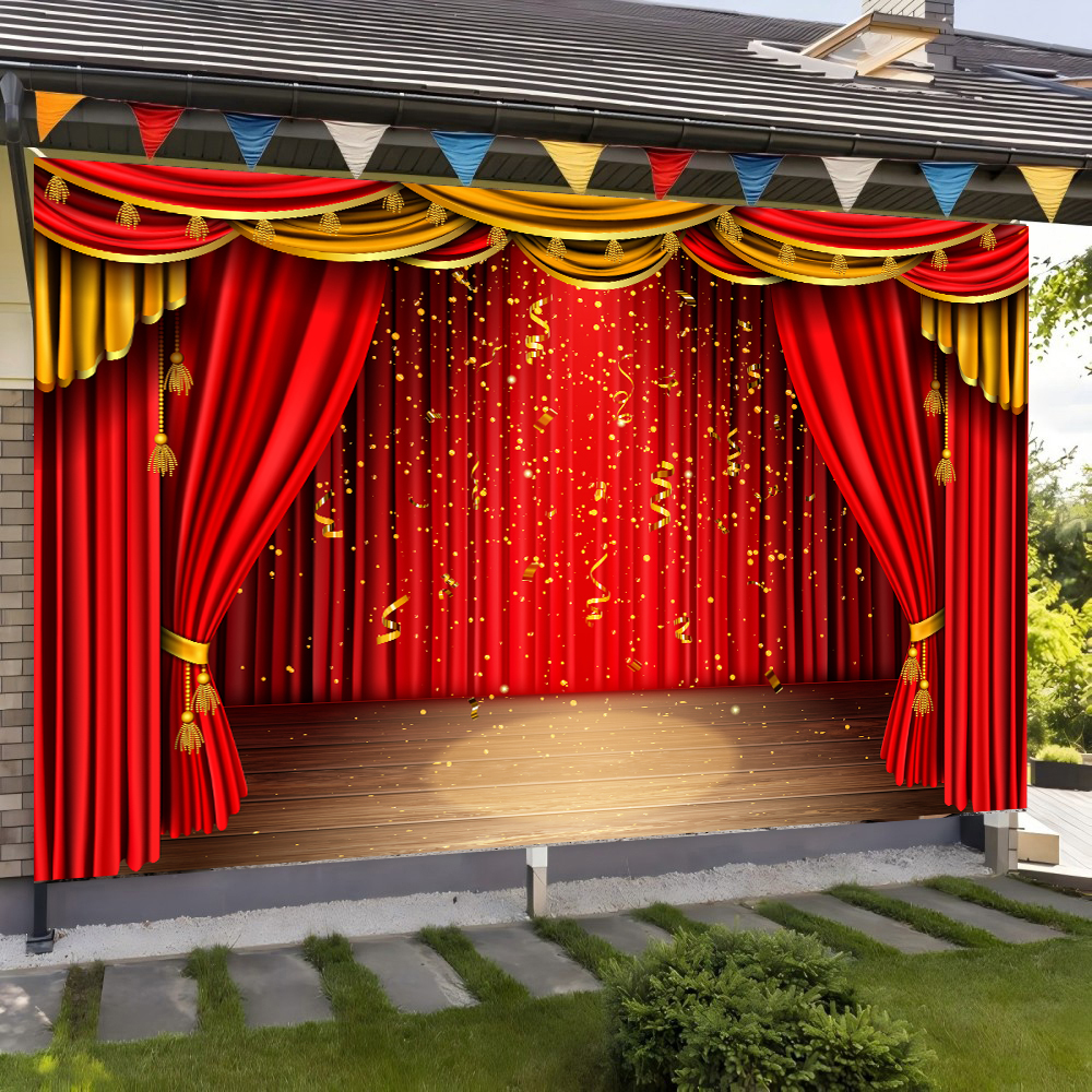 레드 극장 커튼 파티 배경 무대 조명 서커스 텐트, 생 - Lighting Decor Photos 리뷰 및 가격