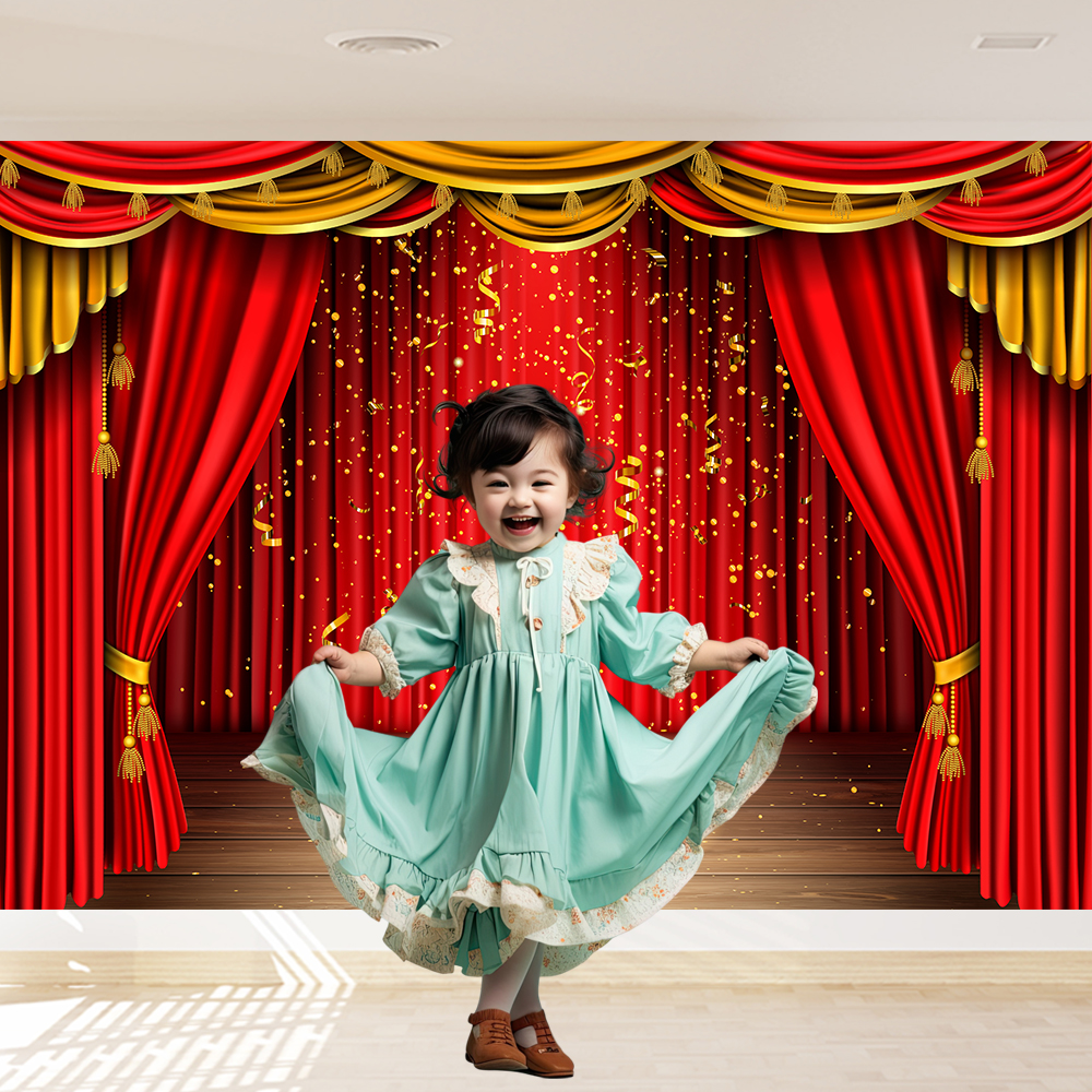 레드 극장 커튼 파티 배경 무대 조명 서커스 텐트, 생 - Lighting Decor Photos 리뷰 및 가격