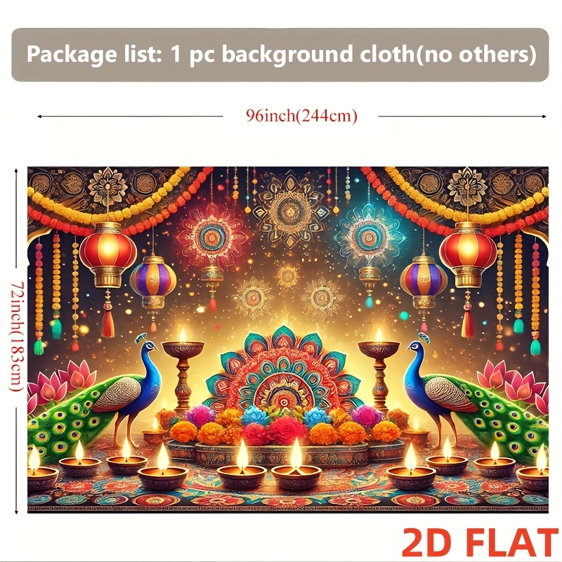 디왈리 공작새 랜턴 태피스트리 인도 축제 장식 디야 조 - Lighting Decor For Diwali 리뷰 및 가격