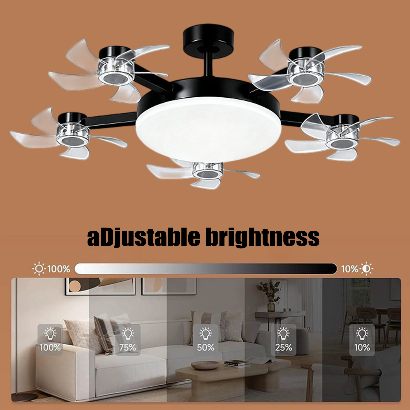 E27 드론 LED 천장 선풍기 조명 3색 무단계 조광 - Lighting Decoration In Bedroom 리뷰 및 가격
