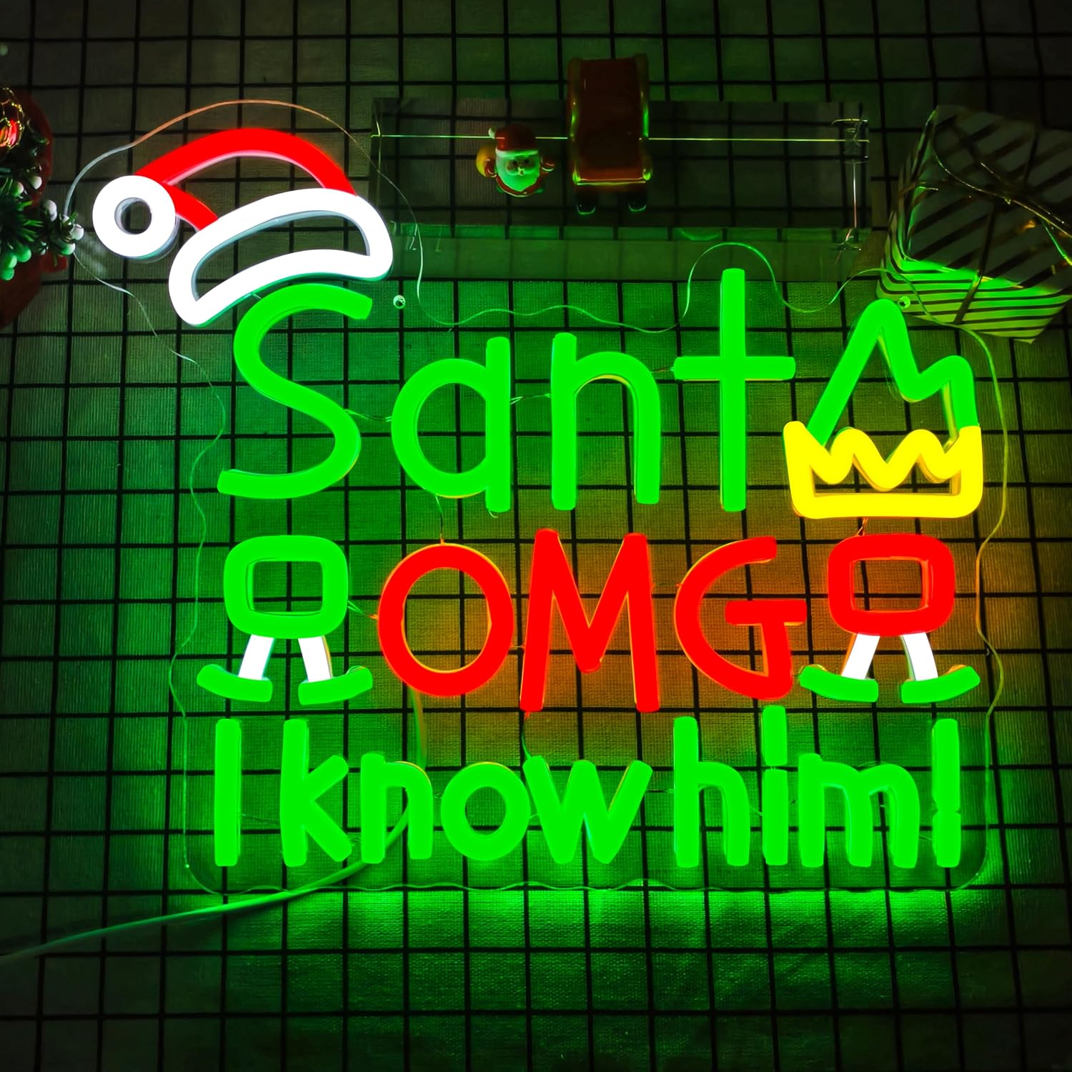 USB 산타 OMG 그 사람을 알고 있어요 네온사인 L - Santa'S Elves Holiday Lighting & Decor Llc 리뷰 및 가격