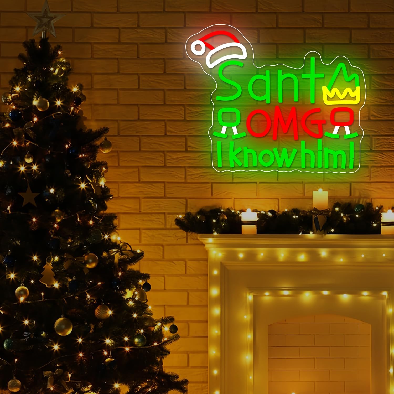USB 산타 OMG 그 사람을 알고 있어요 네온사인 L - Santa'S Elves Holiday Lighting & Decor Llc 리뷰 및 가격