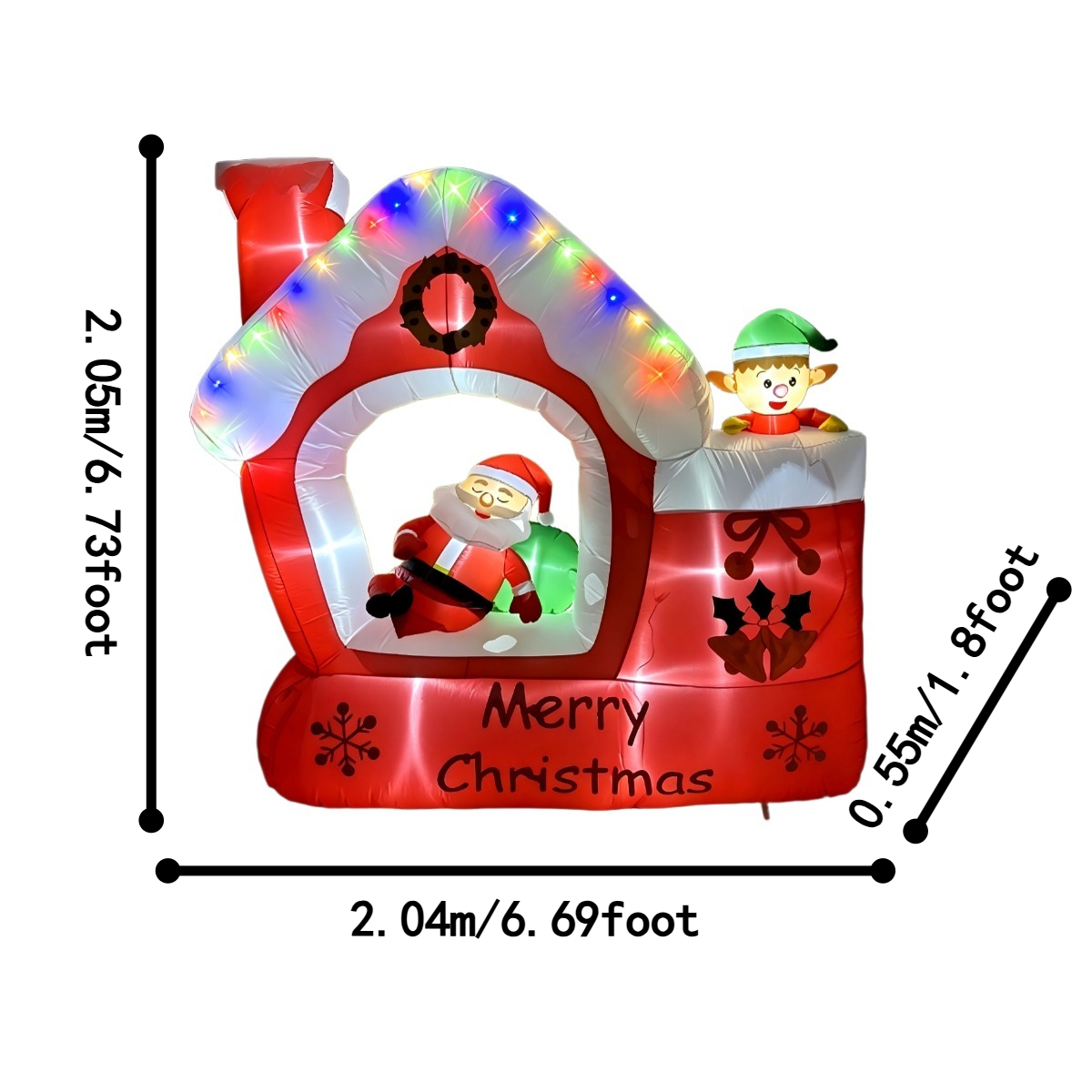 크리스마스 산타 엘프 양말 캐빈 휴일 조명 에어바운스  - Santa'S Elves Holiday Lighting & Decor Llc 리뷰 및 가격