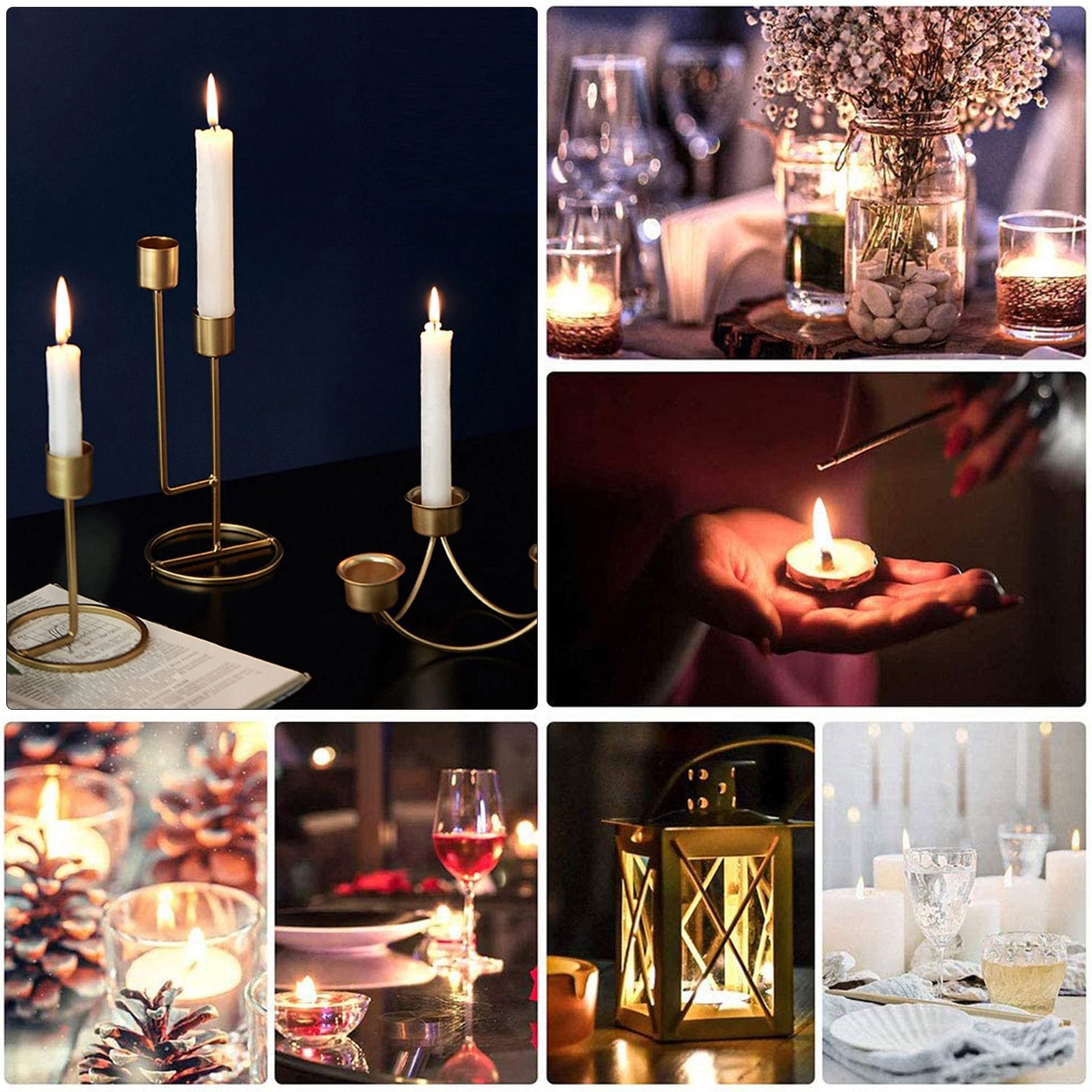 액세서리 촛대 금속 장식 삽입 금속 미니 티 라이트 홀 - Home Decor Lighting Brands 리뷰 및 가격