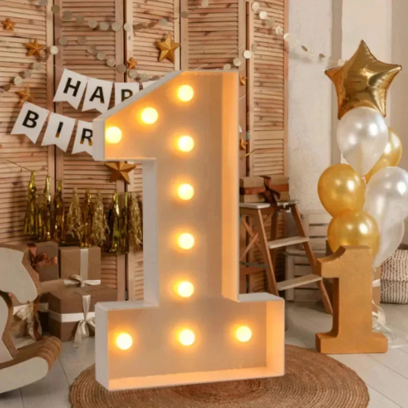 독립형 LED 조명 120cm 높이 마키 장식물 생일  - Lighting Decor Photos 리뷰 및 가격