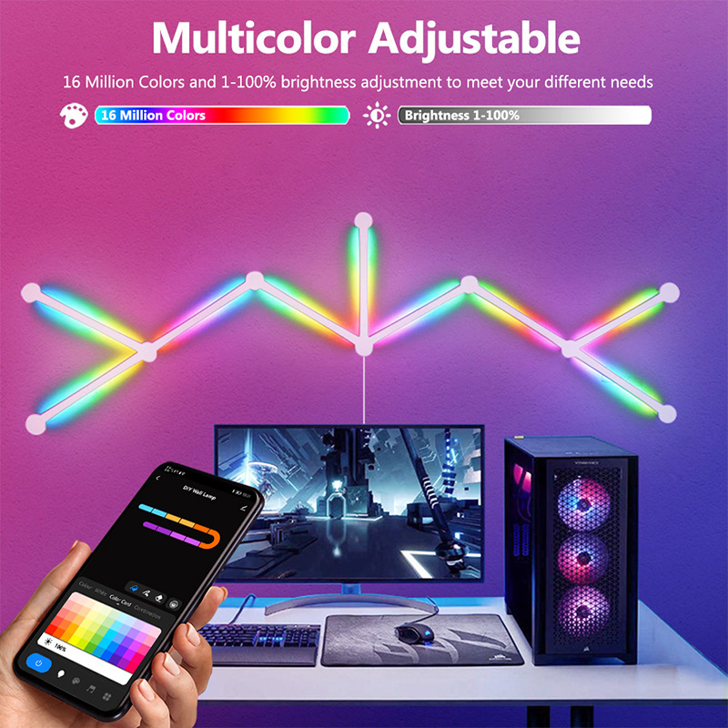 스마트 RGB 벽등, 블루투스 앱 연결 LED 라이트  - Lighting Decoration In Bedroom 리뷰 및 가격