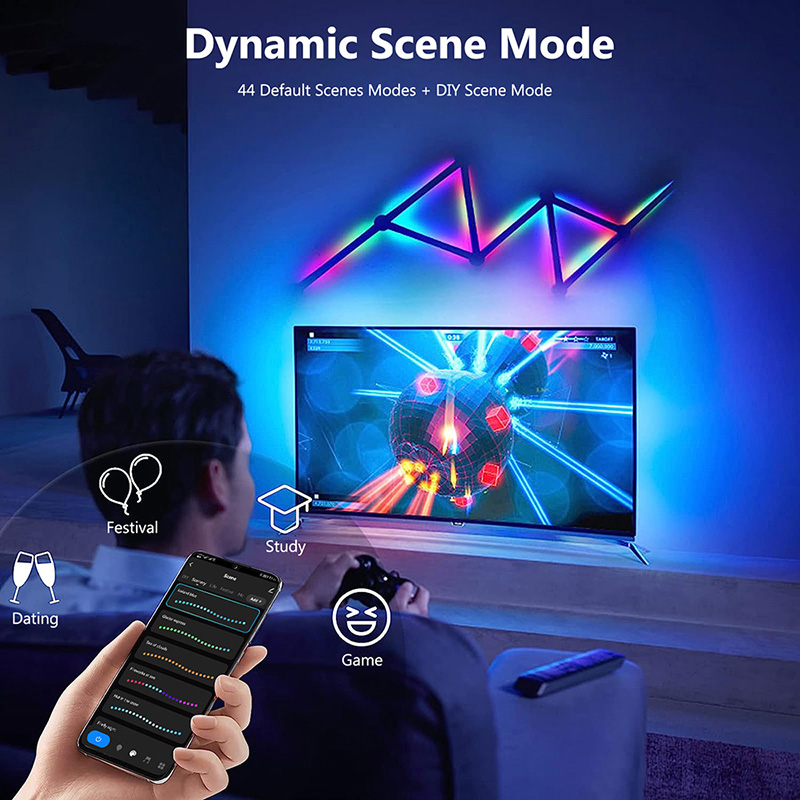 스마트 RGB 벽등, 블루투스 앱 연결 LED 라이트  - Lighting Decoration In Bedroom 리뷰 및 가격