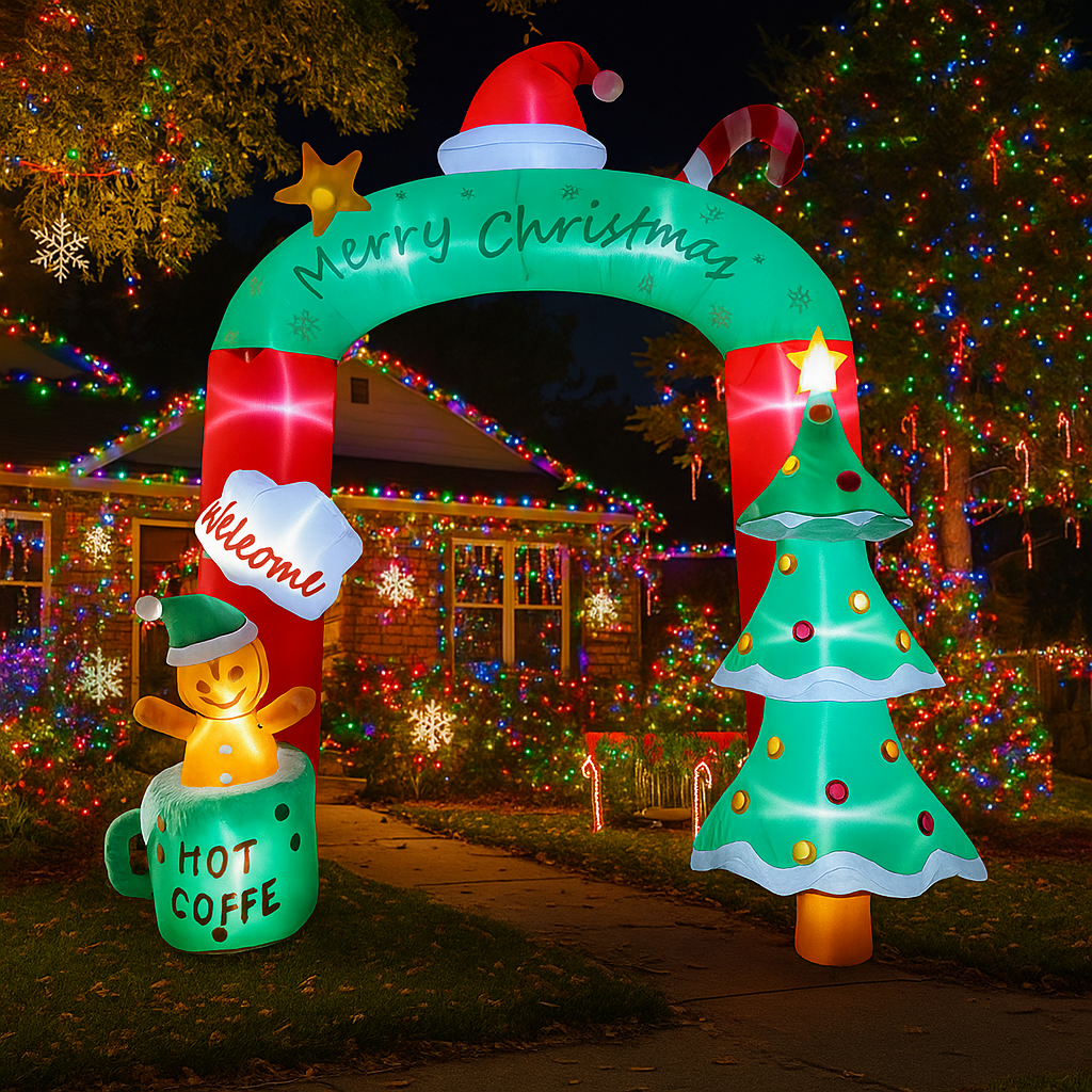 2.7M/8.8FT 크리스마스 아치형 트리 커피 컵 조 - Lighting Tree Decor 리뷰 및 가격