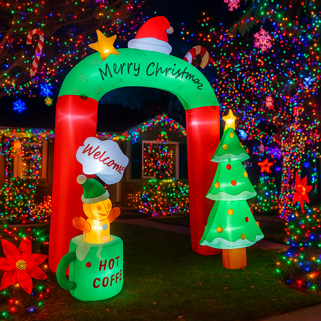2.7M/8.8FT 크리스마스 아치형 트리 커피 컵 조 - Lighting Tree Decor 리뷰 및 가격