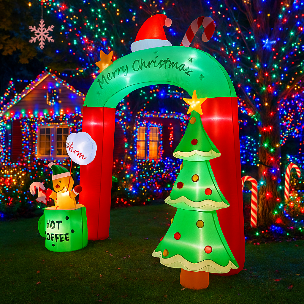 2.7M/8.8FT 크리스마스 아치형 트리 커피 컵 조 - Lighting Tree Decor 리뷰 및 가격