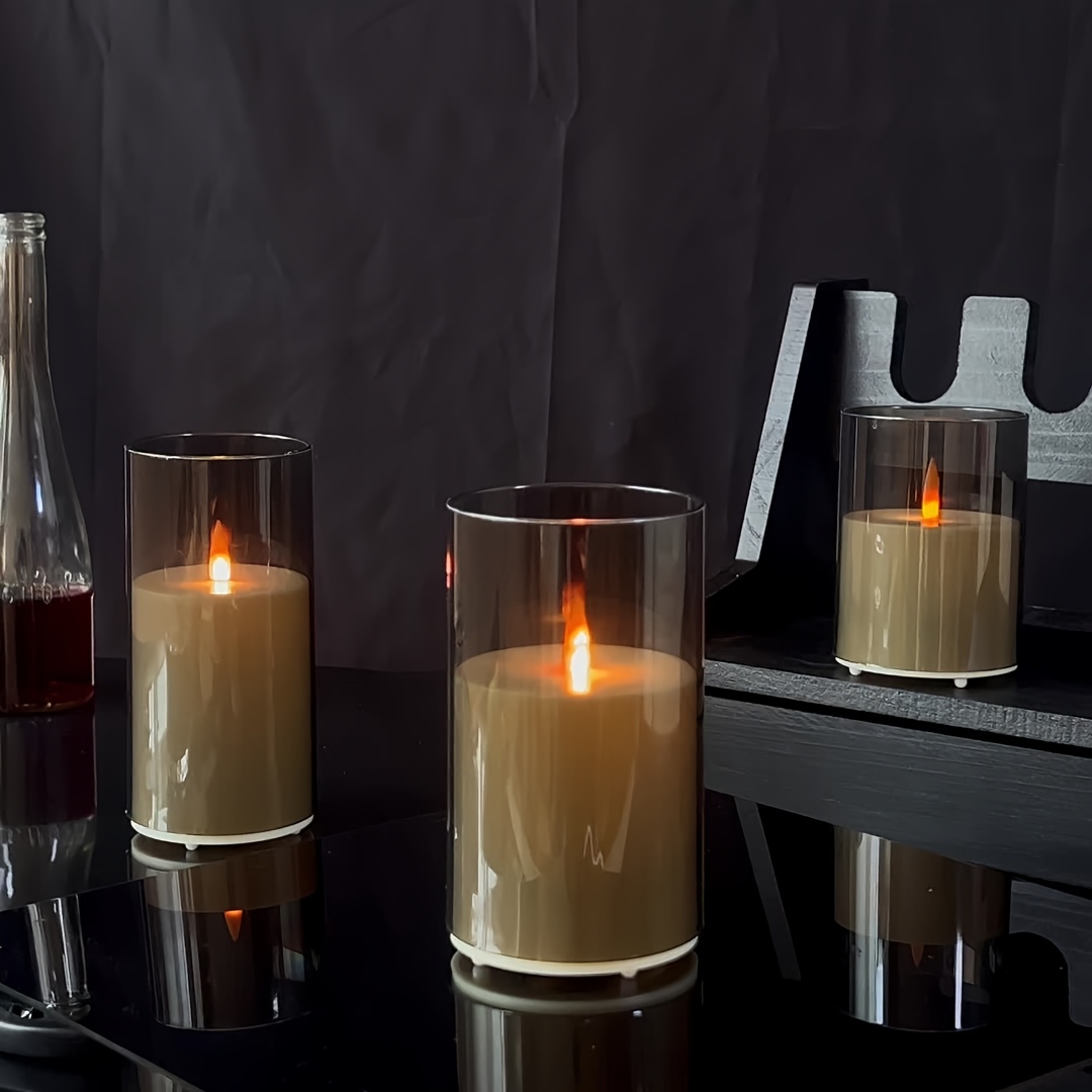 3개 세트 충전식 기둥 모양 인조 캔들, 리모컨 포함, - Lighting Decor Living Room 리뷰 및 가격