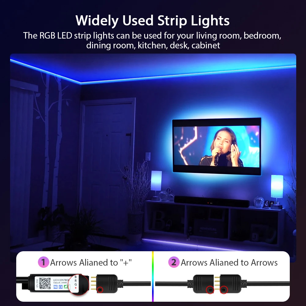 RGB 5050 블루투스 LED 스트립 조명 멀티 컬러 - Lighting Decor For Diwali 리뷰 및 가격
