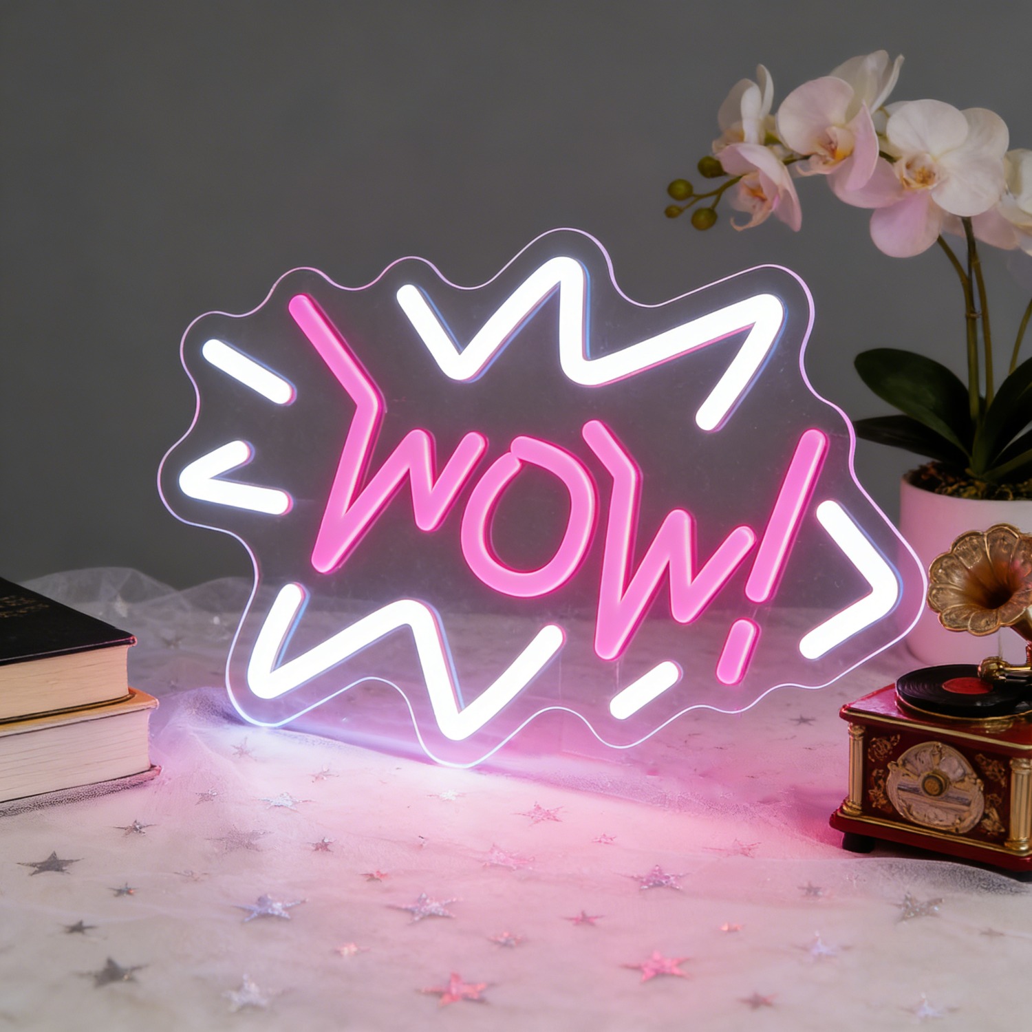 와우 네온사인 LED 팝아트 마키 라이트 USB 침실  - Lighting Decor Wow 리뷰 및 가격
