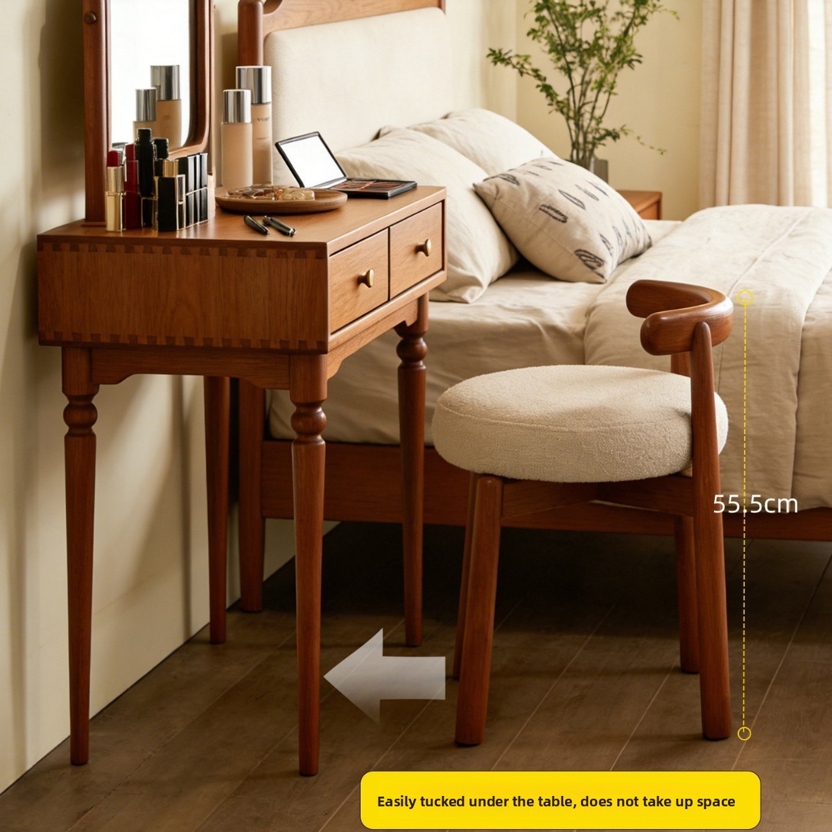 심플한 원목 회전식 화장 의자, 원목 레저 식탁 의자, - Furniture Lighting & Decor Magazine 리뷰 및 가격