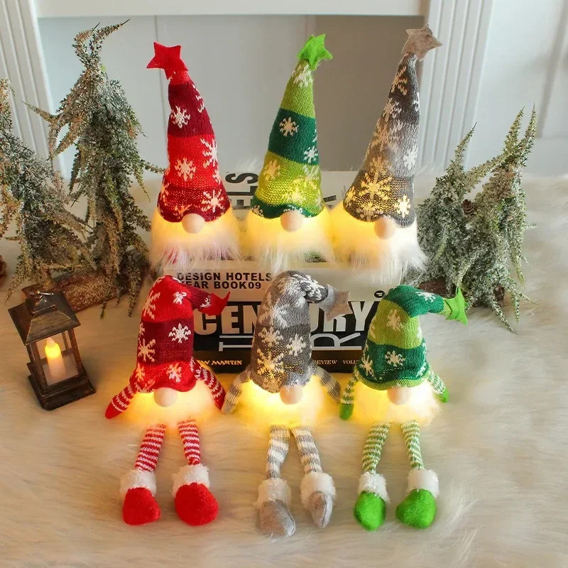 크리스마스 얼굴 없는 인형 노움 장식품 LED 라이트  - Lighting Tree Decor 리뷰 및 가격