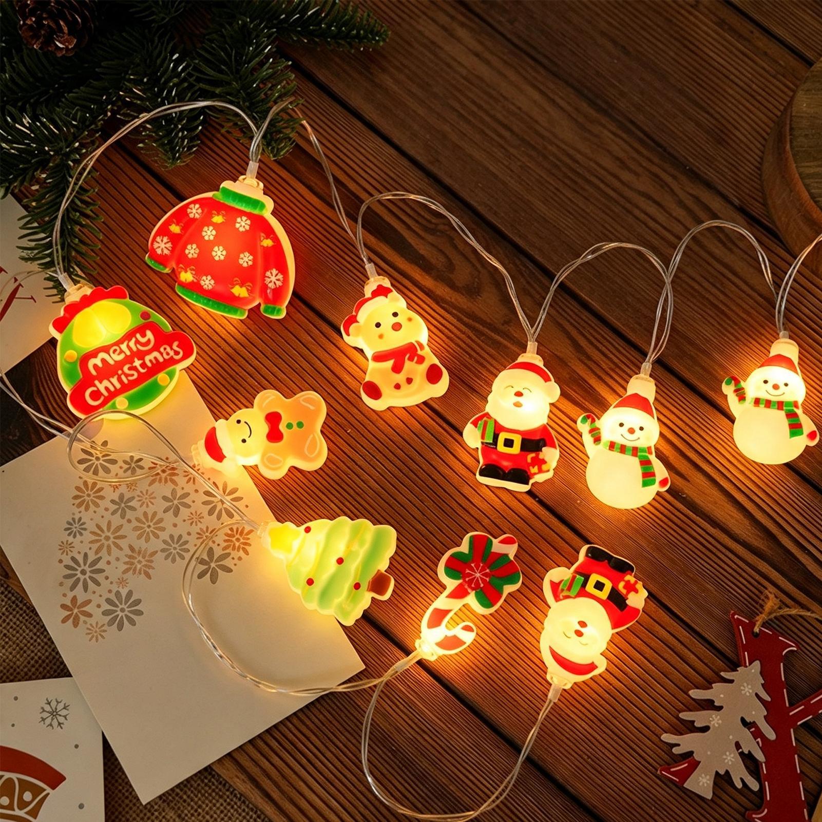 크리스마스 스트링 조명 장식용 방수 LED 산타 조명  - Lighting Tree Decor 리뷰 및 가격