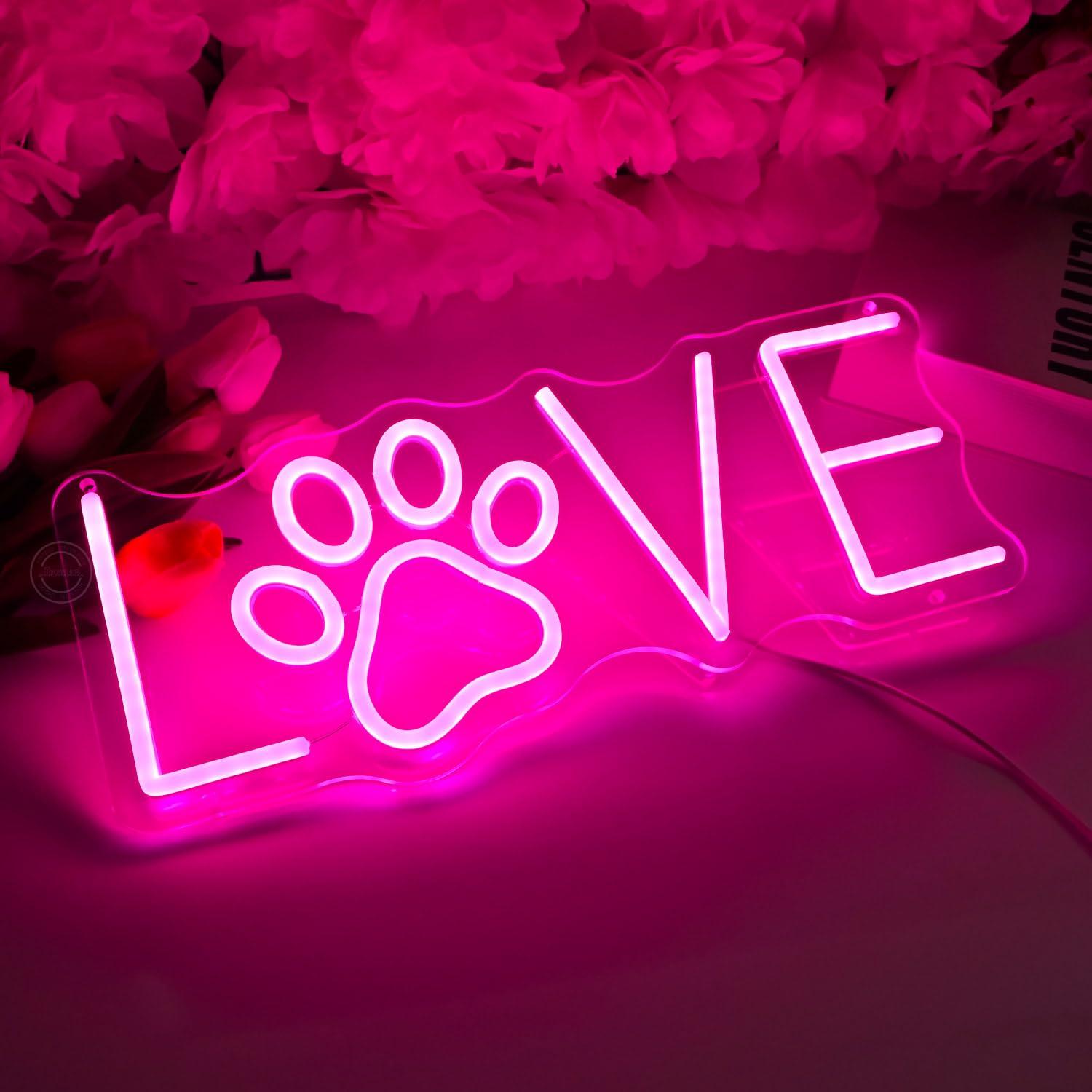 러브 퍼 네온사인 USB 디머블 LED 조명 (애완동물 - Lighting Decor Living Room 리뷰 및 가격